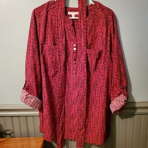 Womens Notation Blouse Size 2X